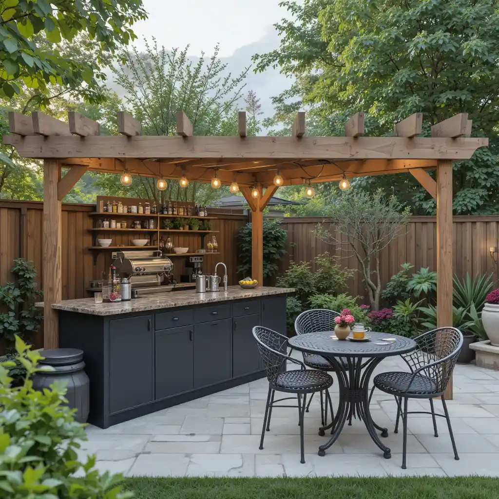 Outdoor Coffee Patio Setup