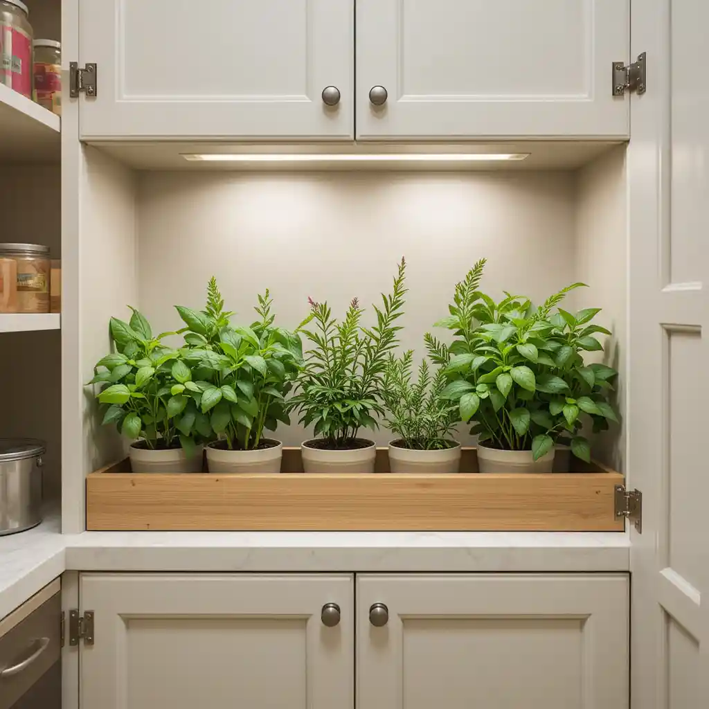 Pantry Cabinet with Herb Garden