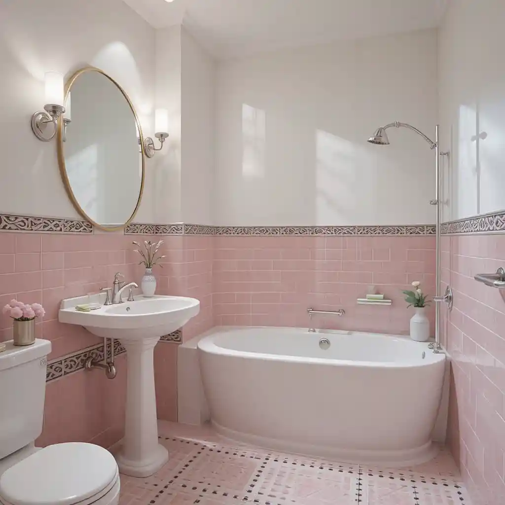 Pink Tile Border