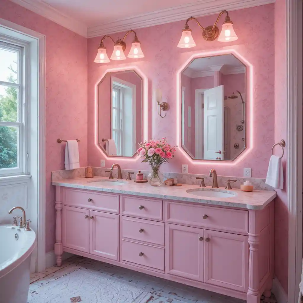 Pink Vanity Lighting