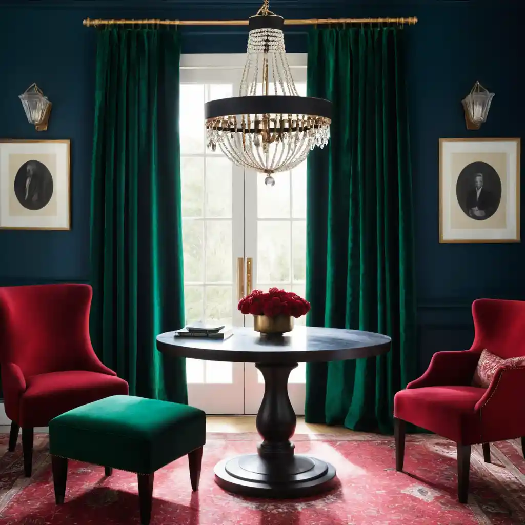 Rich Jewel-Toned Curtains