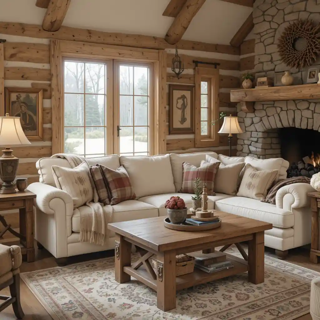 Rustic Lodge with Log Furniture