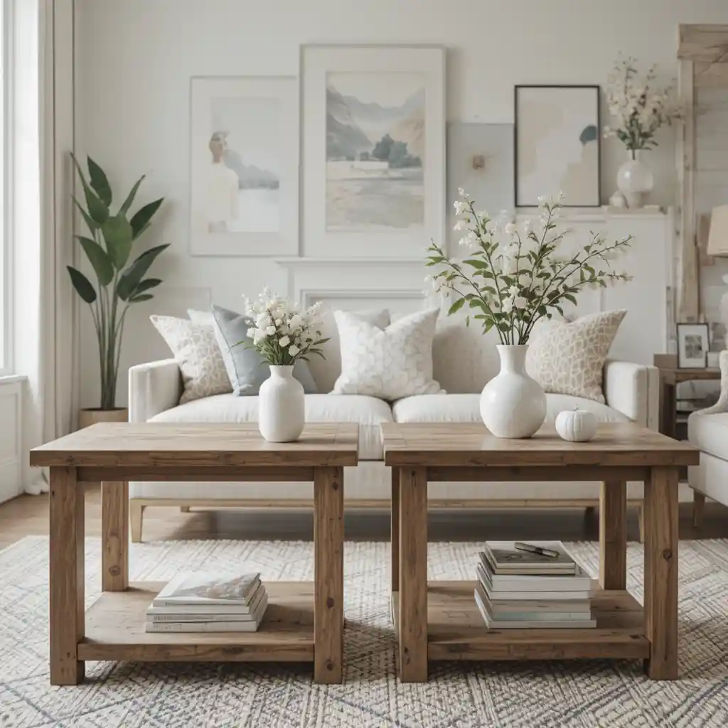 Rustic Wood Side Tables