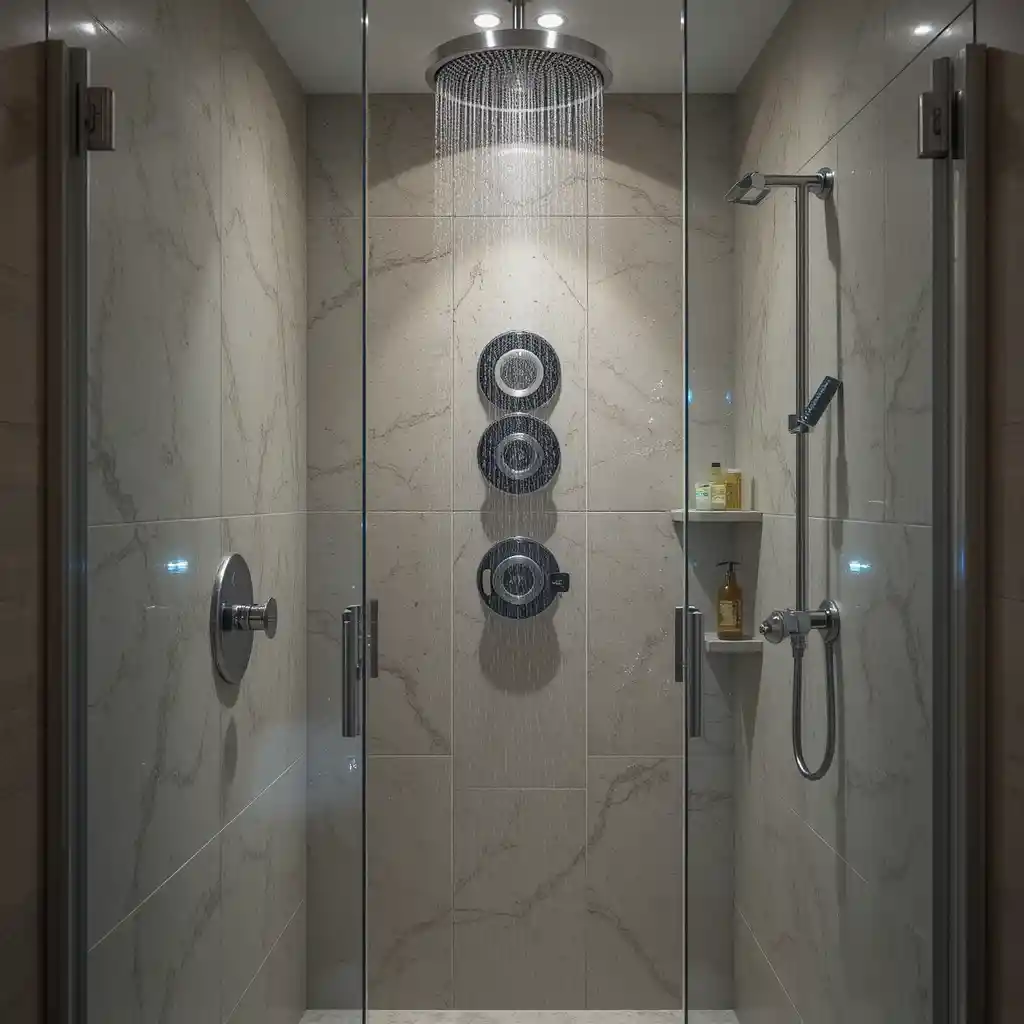 Shower with Bluetooth Speakers