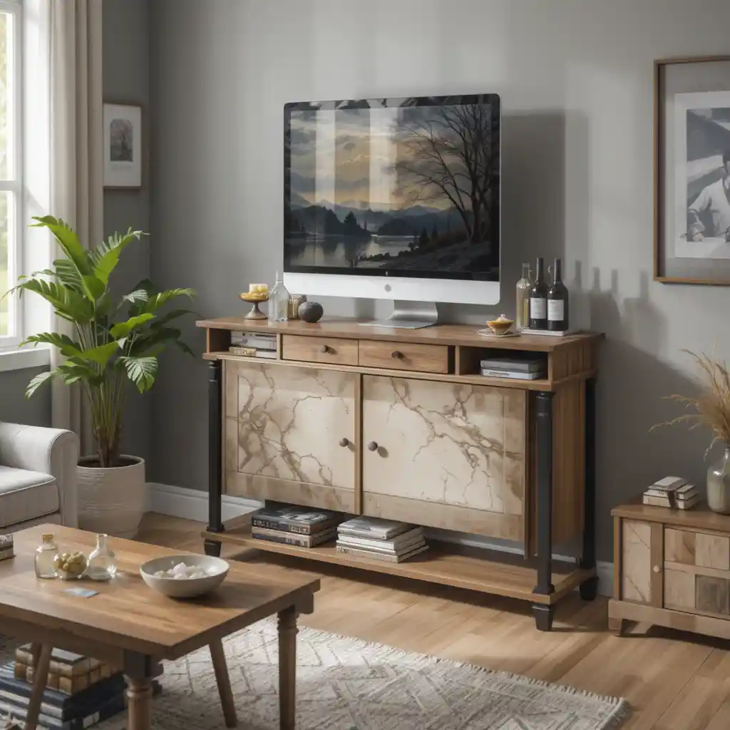 Slide-Out Console Table for Expandable Space