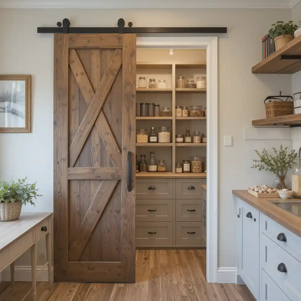 Sliding Barn Door Pantry