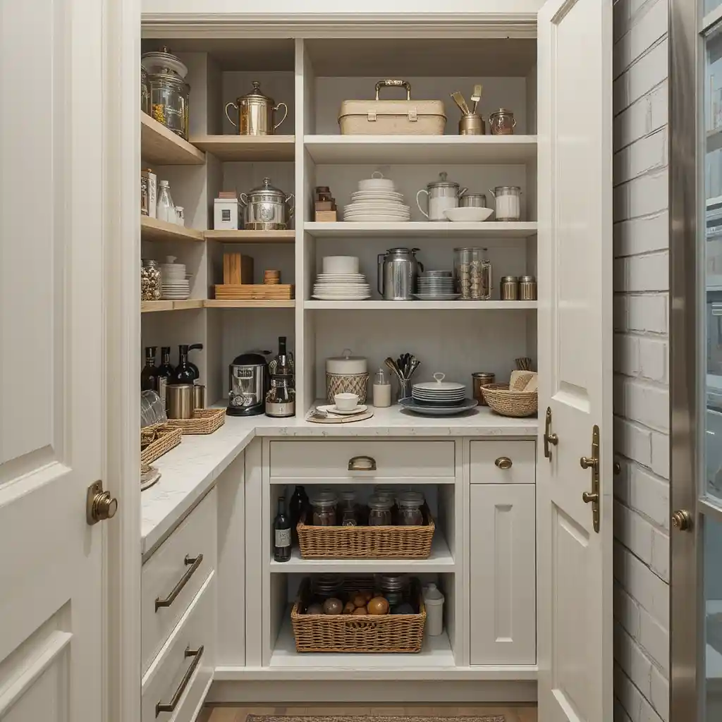 Small Butler’s Pantry with Hidden Storage