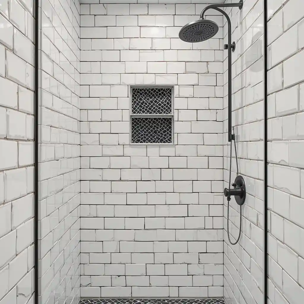 Subway Tile with Dark Grout