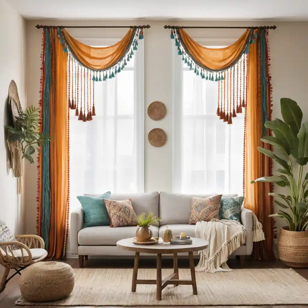 Tassel-Trimmed Boho Curtains