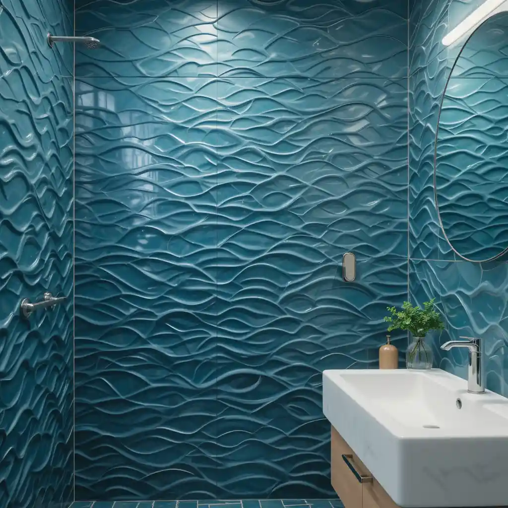 Textured Wave Tiles