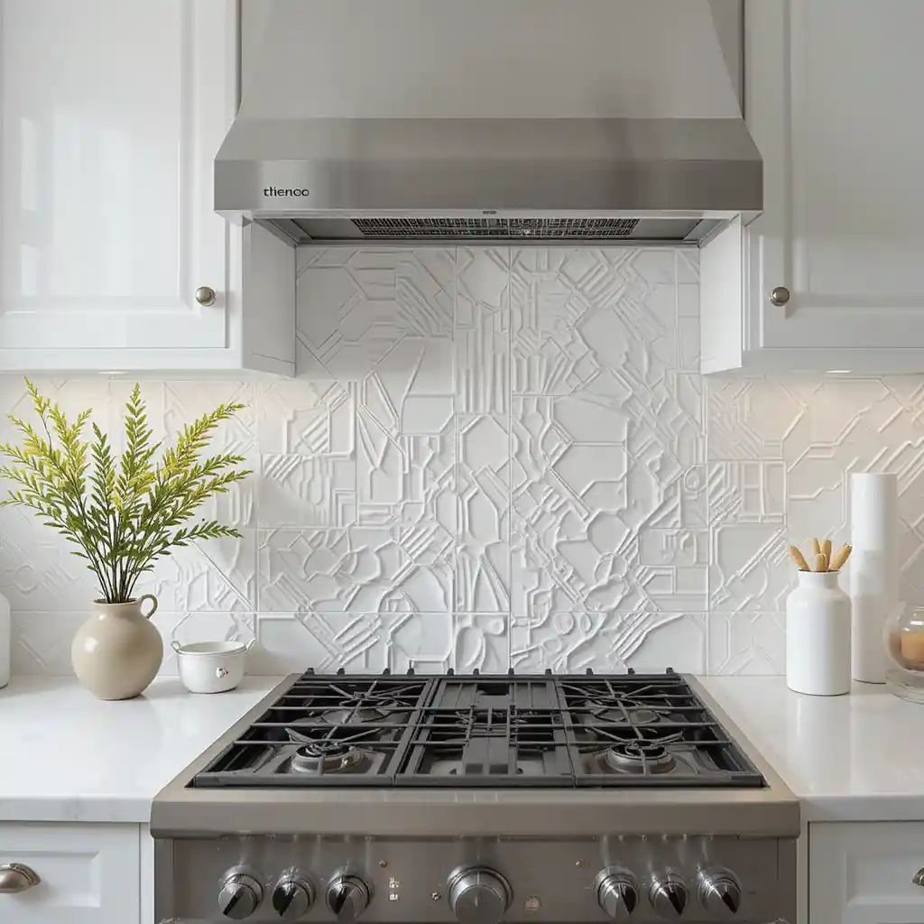 Textured White Tiles