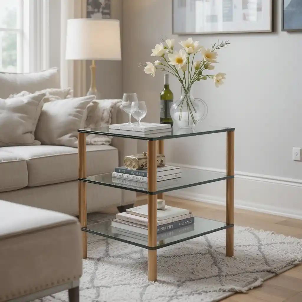 Tiered Glass Table for a Modern Look