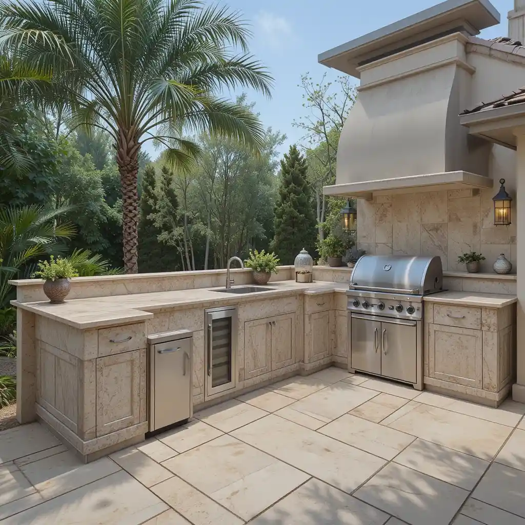 Travertine with Tumbled Finish