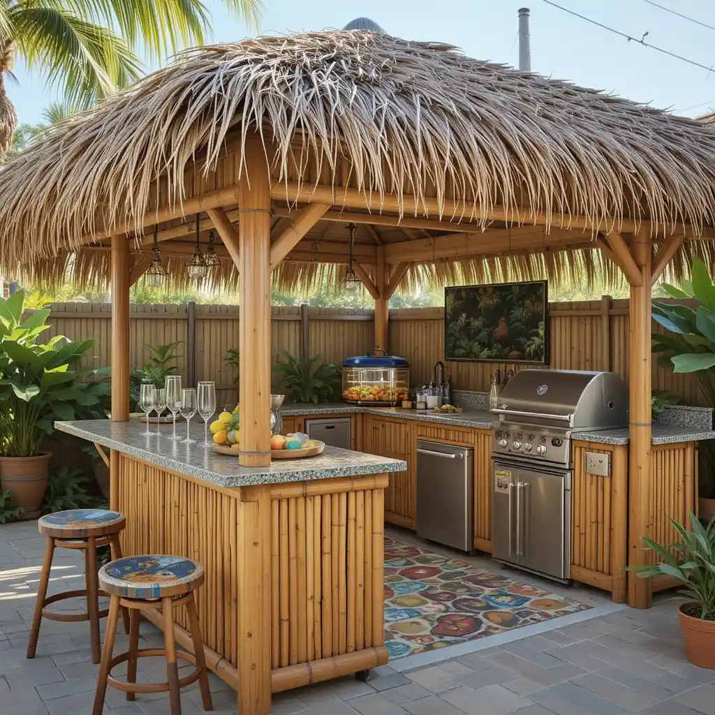 Tropical Tiki-Style Kitchen