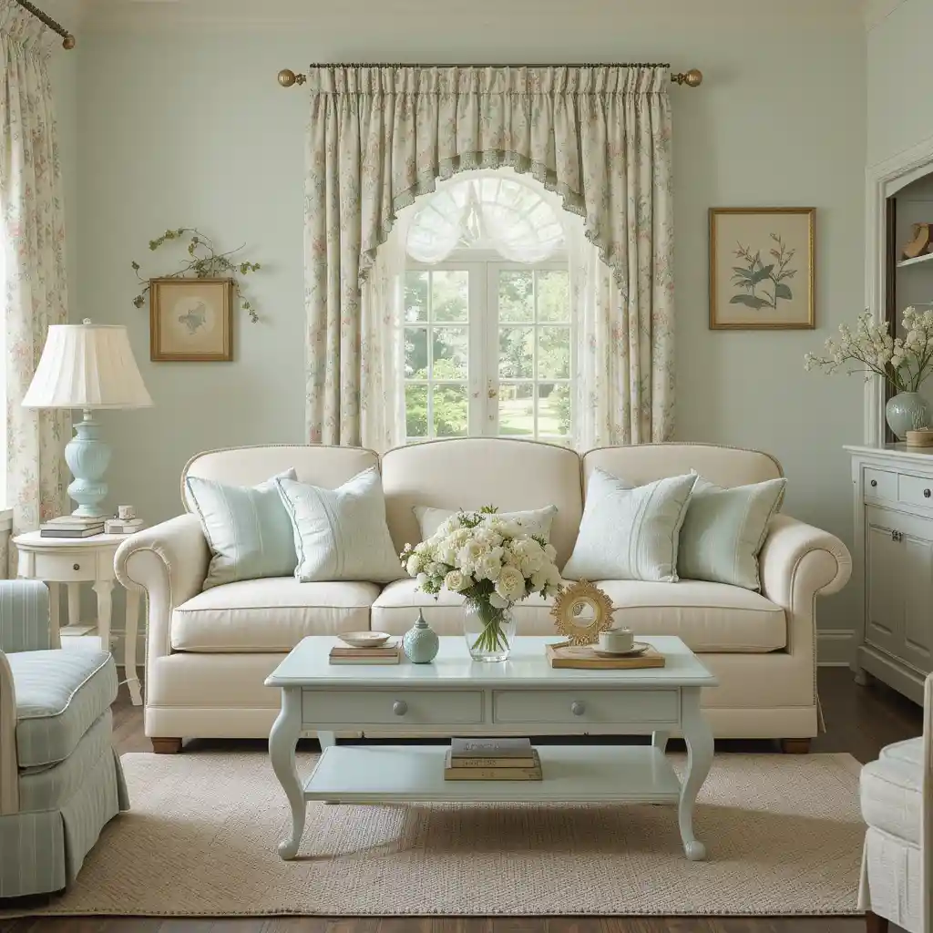 Vintage Cottage with Soft Pastels