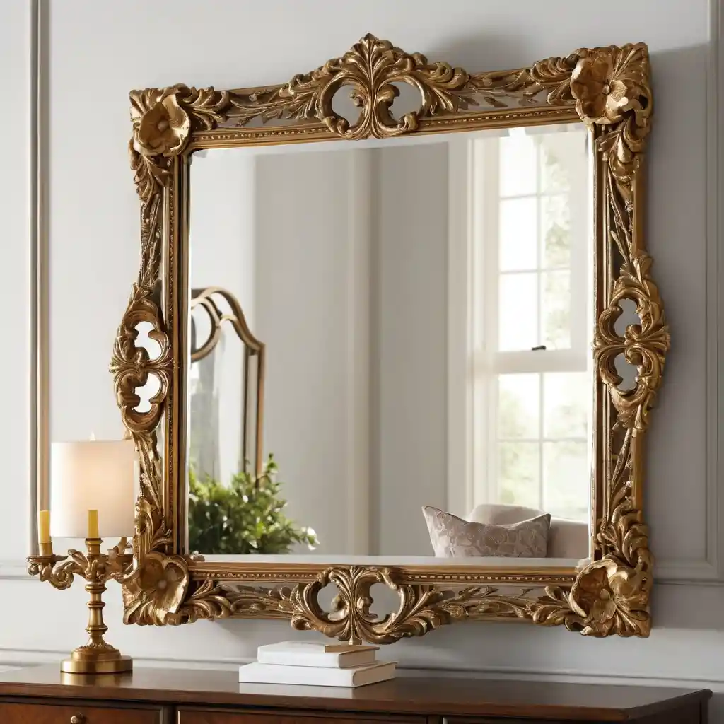 Vintage Gilded Frame Mirror for Classic Charm