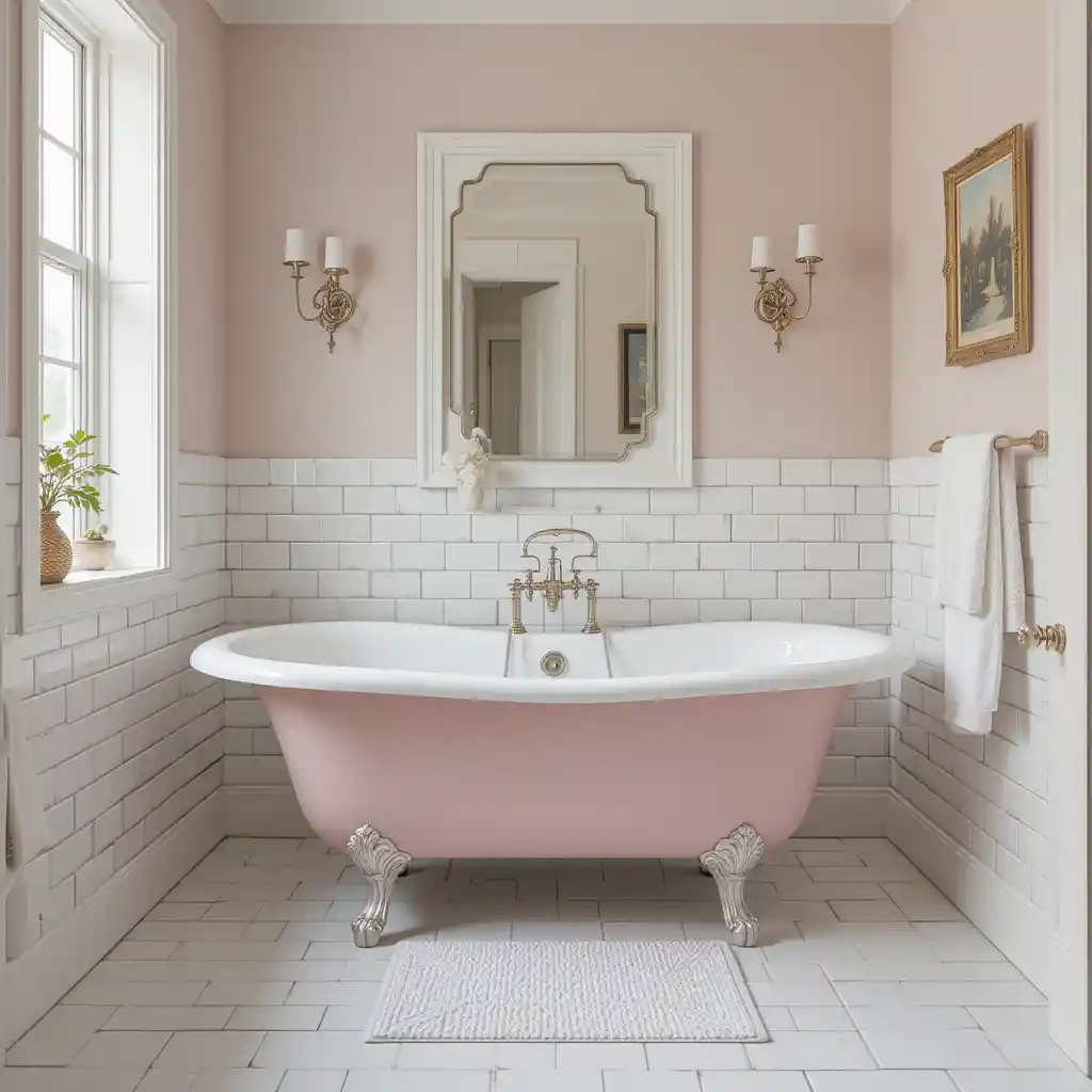 Vintage Pink Bathtub