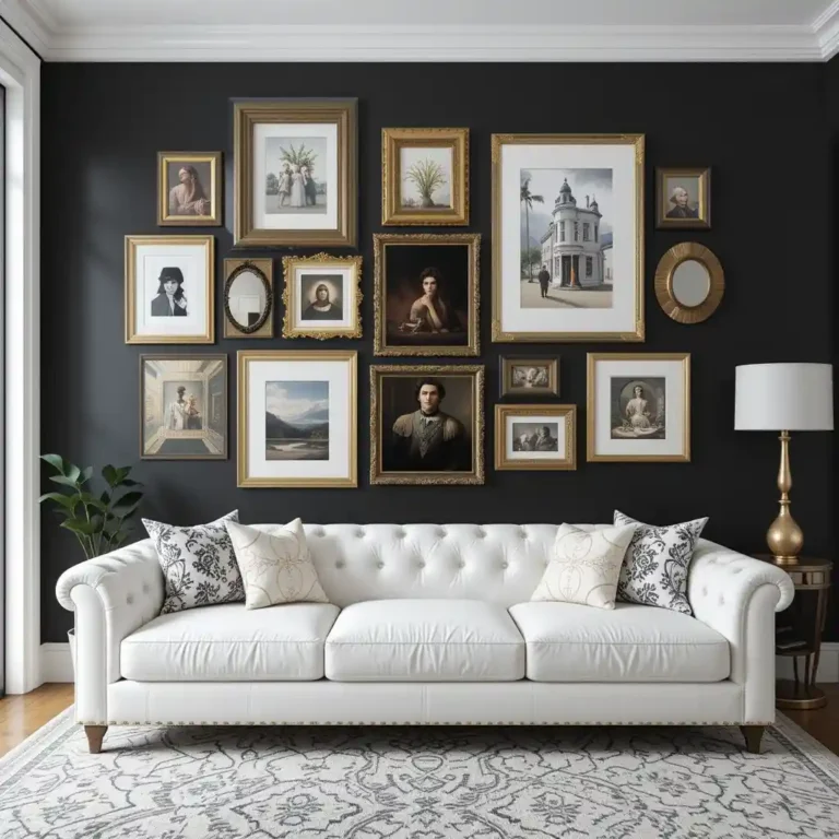 27 Cozy Black White and Gold Living Room Ideas
