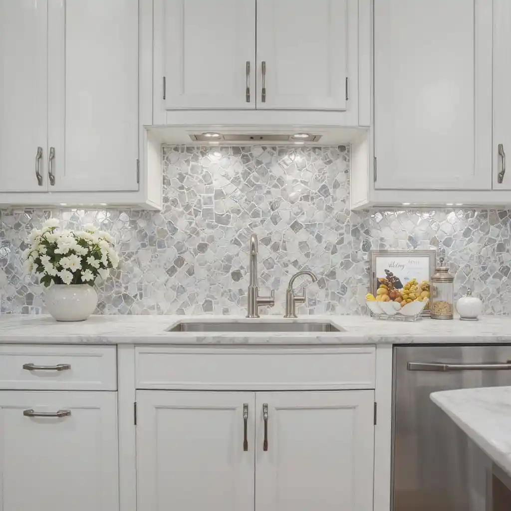 White and Silver Mosaic Tiles