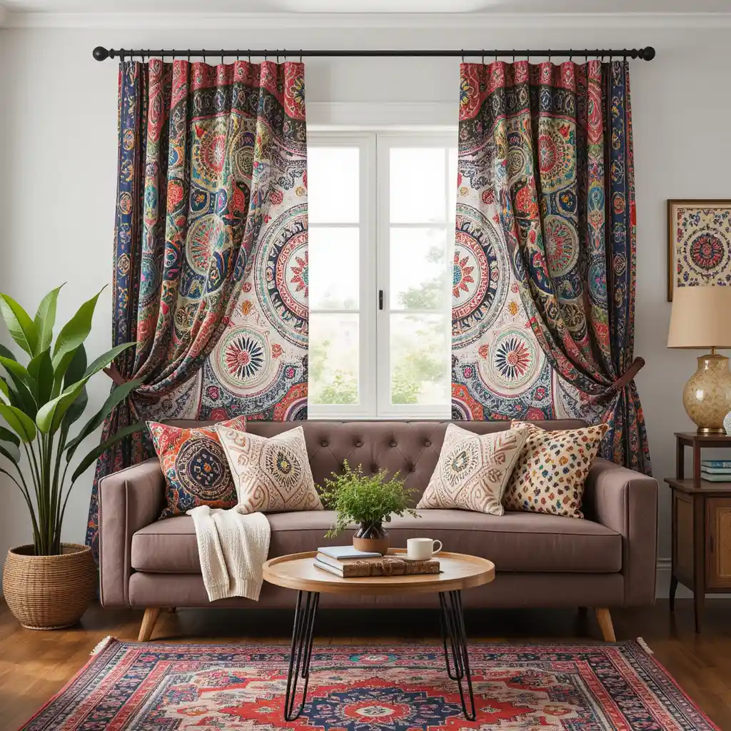 Bohemian Tapestry Curtains for a Global Feel