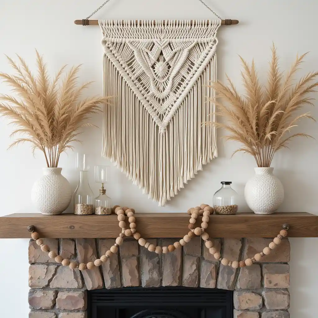 Boho Chic with Macrame and Pampas Grass