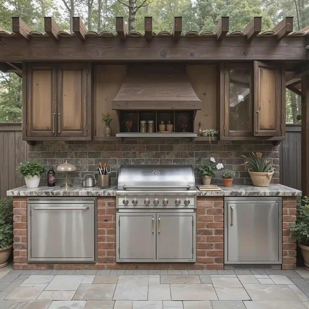 Brick Base Cabinets for an Industrial Feel