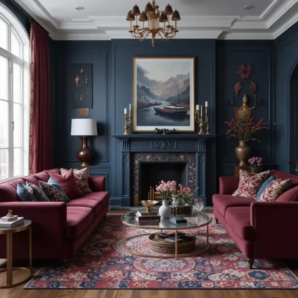 Burgundy and Navy Luxe Layers