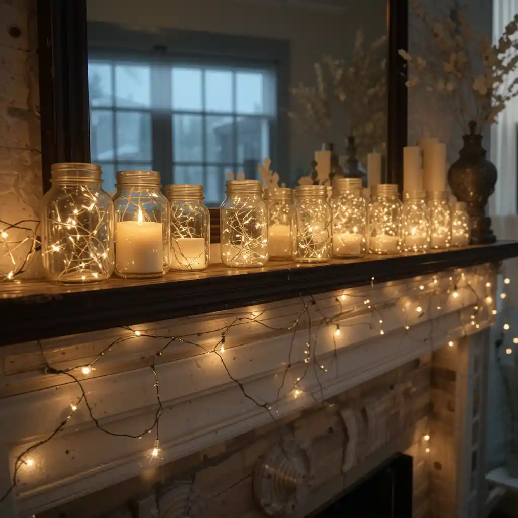 Candlelight and Mason Jars