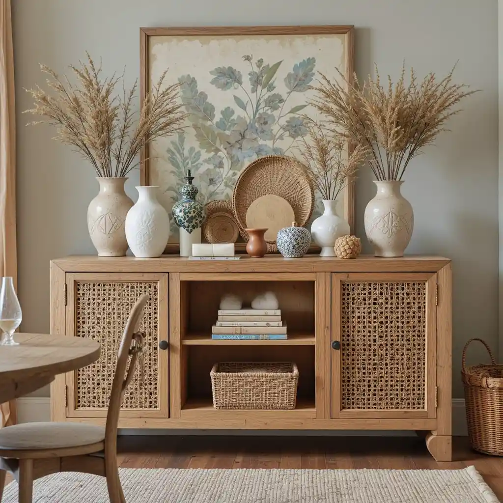 Cane Sideboard for Storage and Style