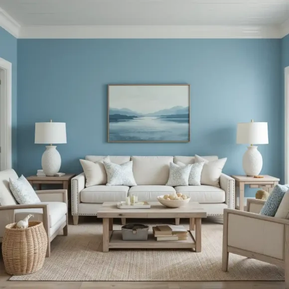 Coastal Blues with Driftwood Elements