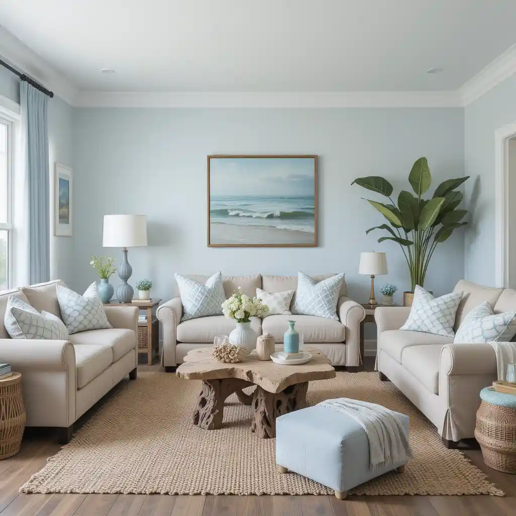 Coastal Vibes with Light Blue and Taupe