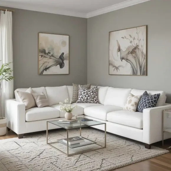 Compact White Sectional for a Smart Layout