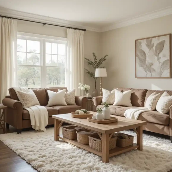 Cozy Neutrals with Cream Accents