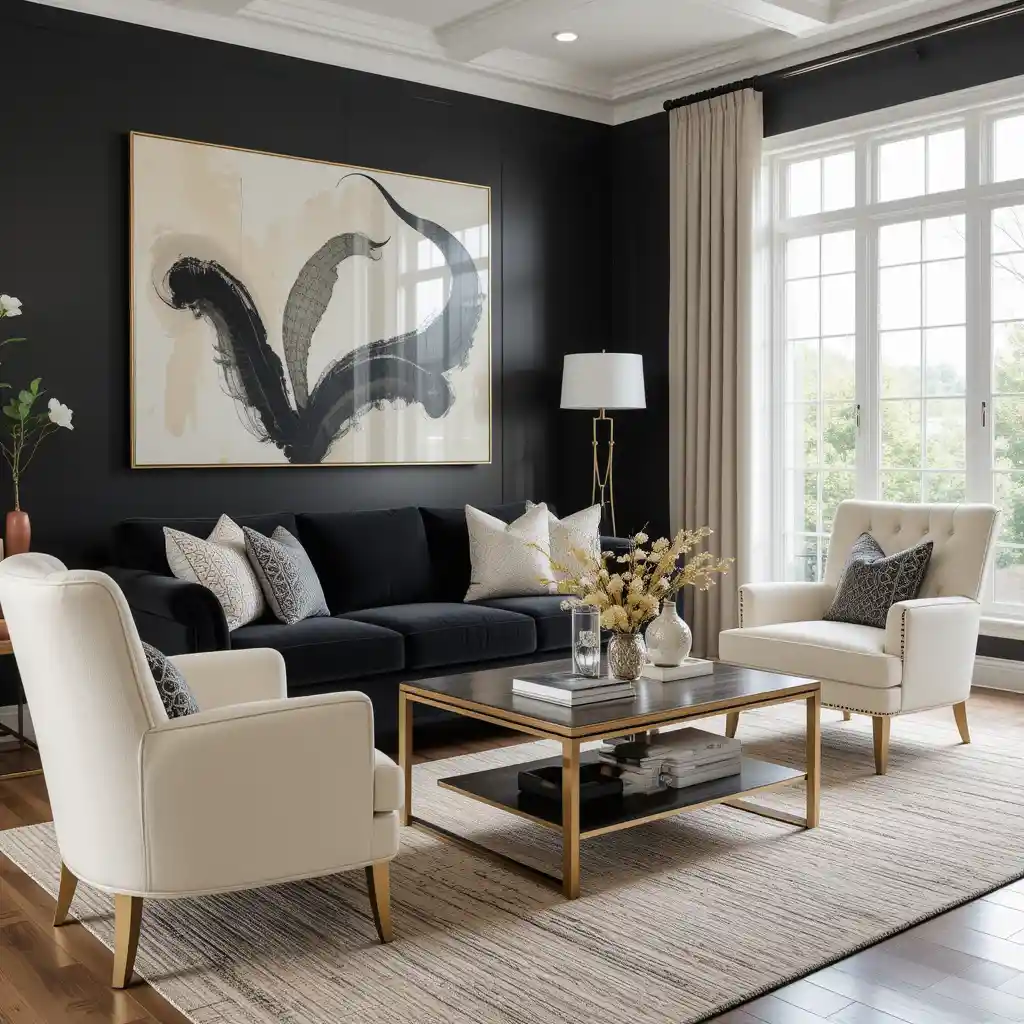 19 Dazzling Cream Black and Gold Living Room Ideas for a Stunning Interior