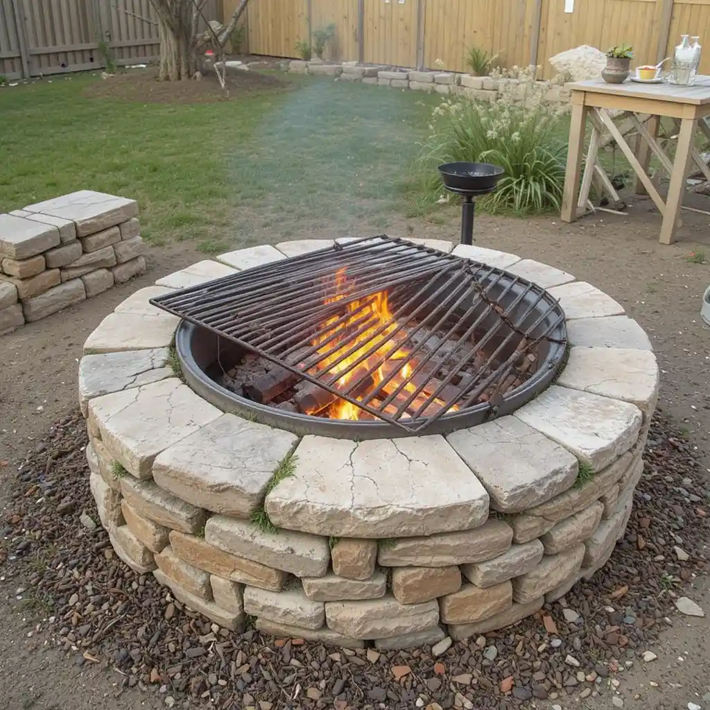 DIY Fire Pit With Grill Grate