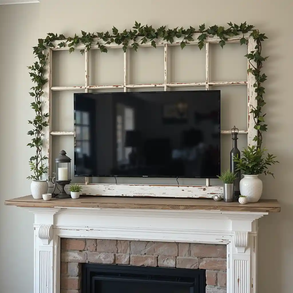 Distressed Window Frame Backdrop