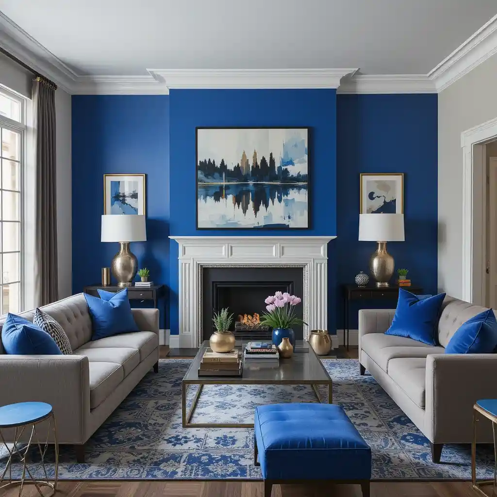 Dramatic Contrast with Cobalt Blue