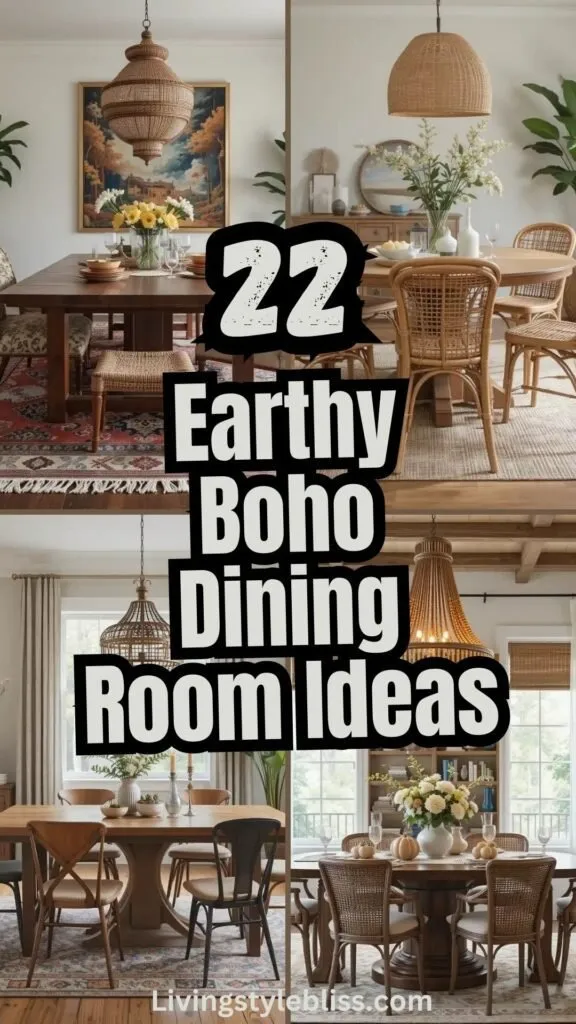 Earthy Boho Dining Room Ideas