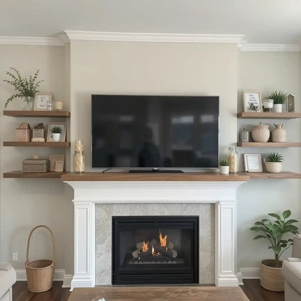 Floating Wooden Shelves
