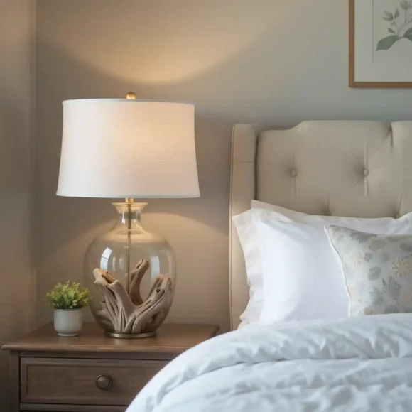 Glass and Driftwood Lamps