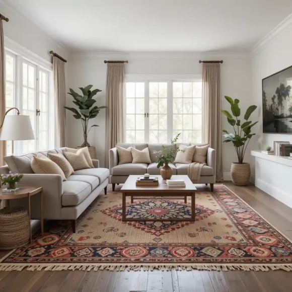 Layered Rugs for Depth