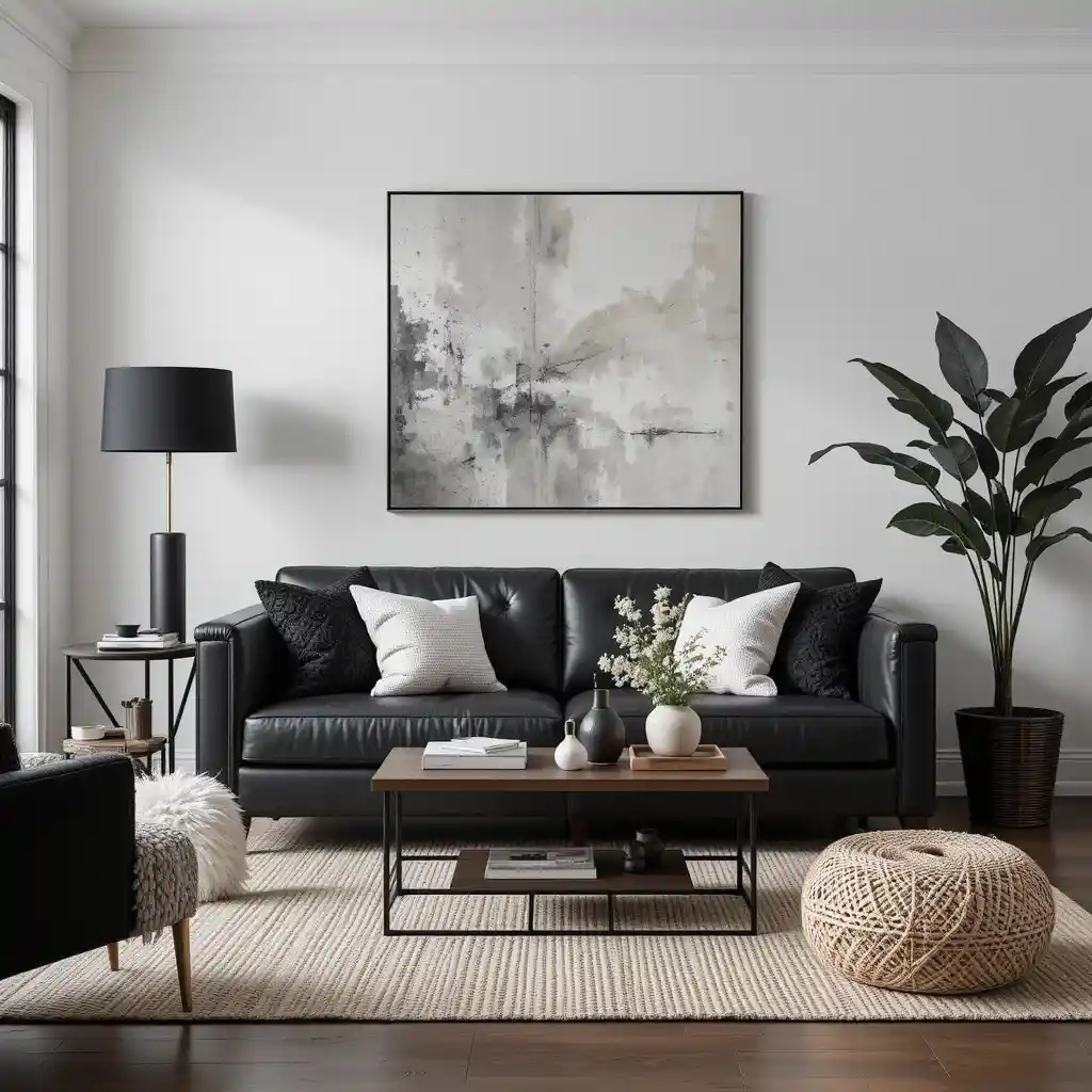 Monochrome Elegance with Textured Accents