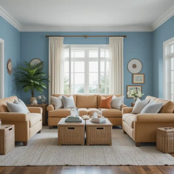Ocean Blue with Caramel Tones