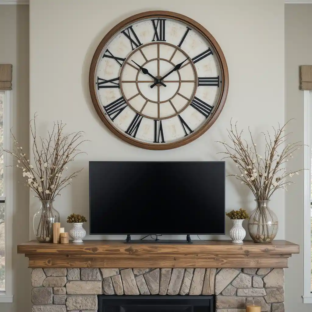 Oversized Wall Clock Feature