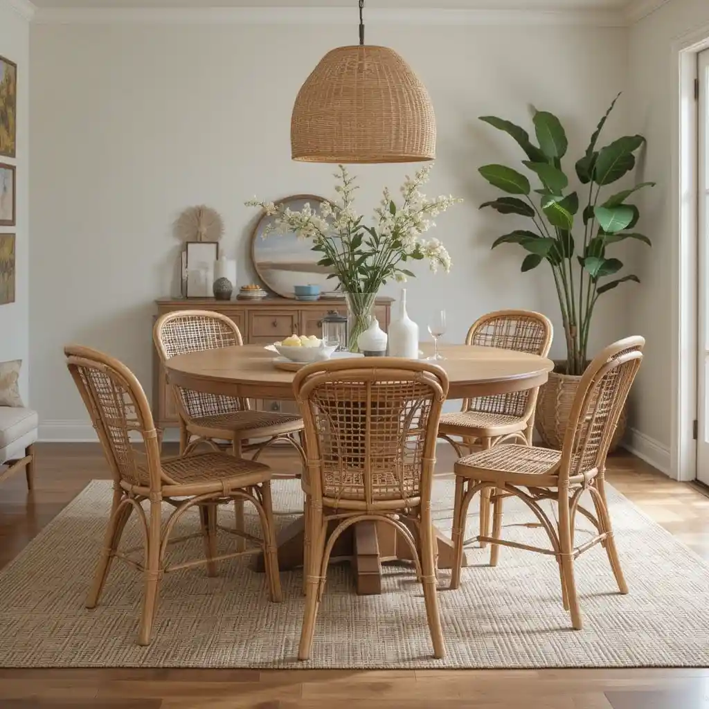 Rattan Dining Chairs for Natural Charm