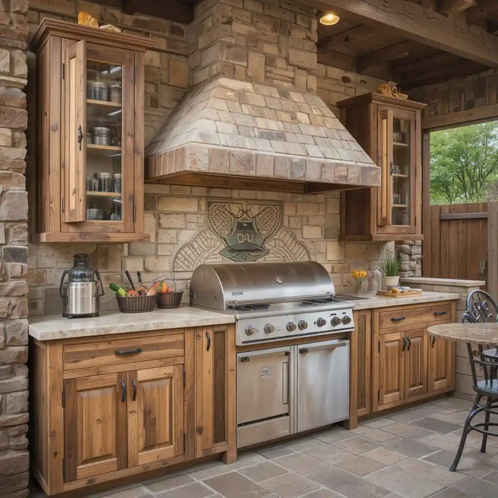 Reclaimed Wood Cabinets for Rustic Appeal