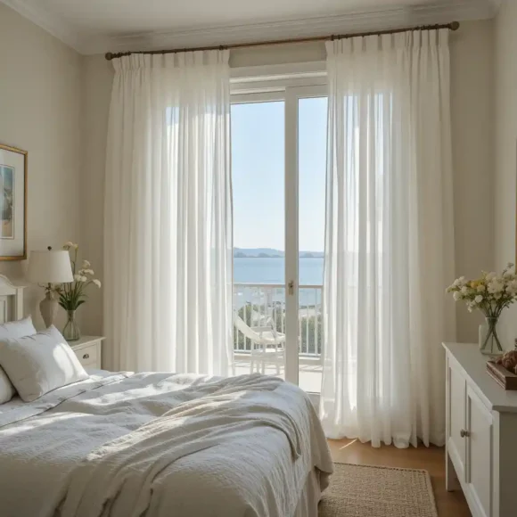 Sheer White Curtains