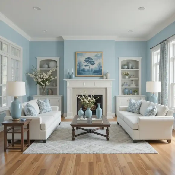 Sky Blue and Warm Hickory Blend