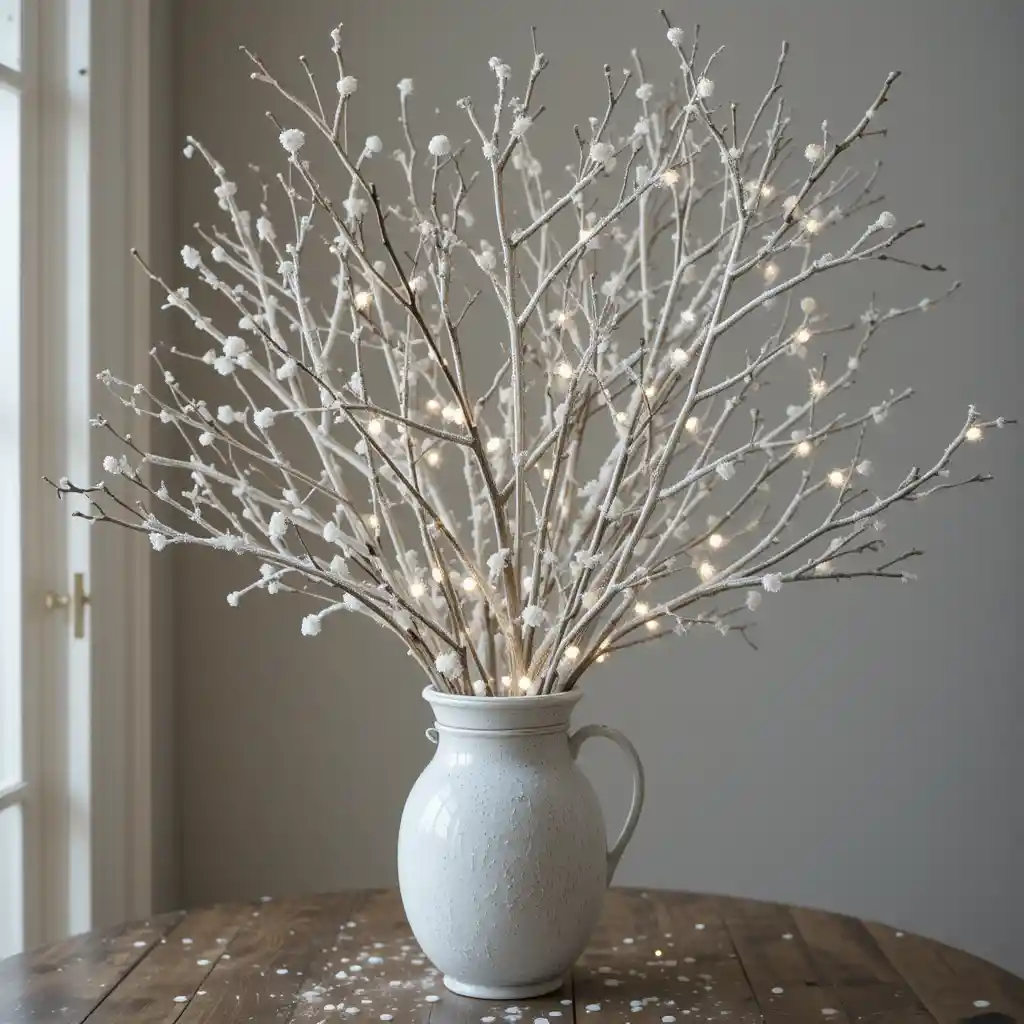 Snow-Kissed Branch Arrangements