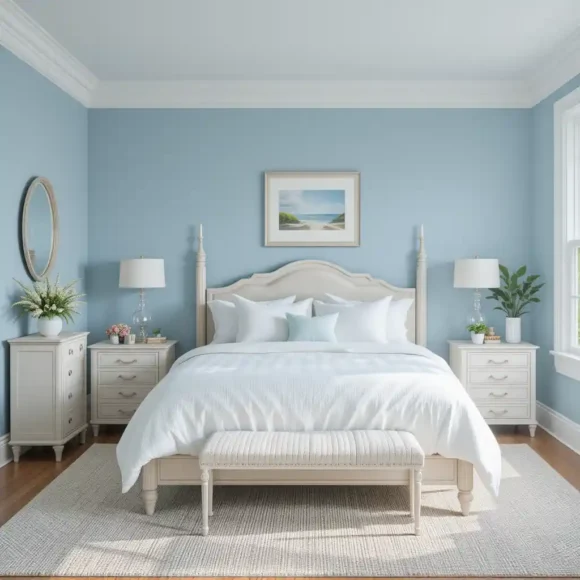 Soft Blue and White Palette